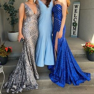 Grey Jovani Prom Dress Size 4